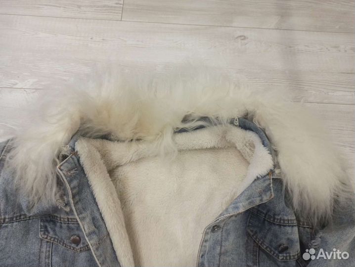 Куртка джинсовка женская зимняя
