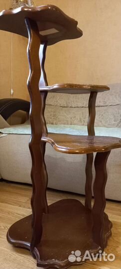 Подставка для цветов напольная деревянная