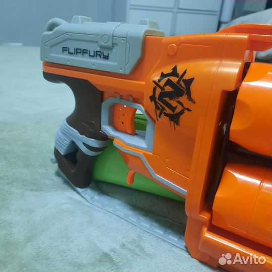 Детский пистолет бластер nerf flipfury