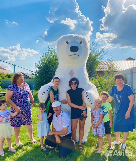 Большой Белый мишка/живая открытка/Бурый Медведь