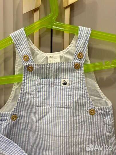 Комплект полу комбинезон и панама 6-9 H&M