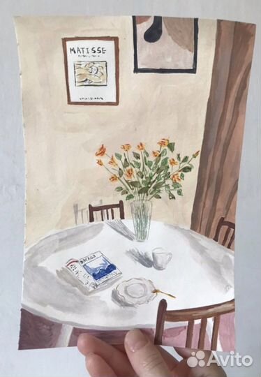 Картины гуашью и акварелью