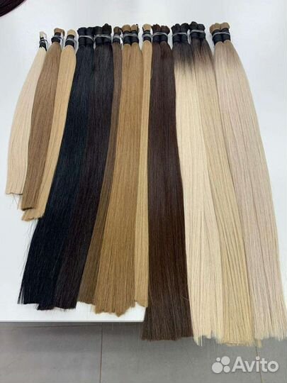 Волосы натуральные для наращивания в срезах