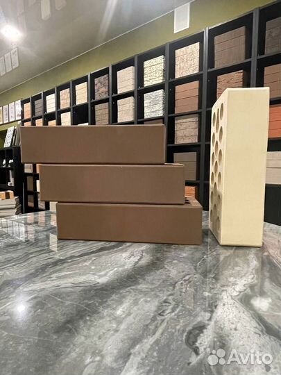 Лицевой кирпич шоколад рустик Керма