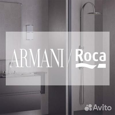 Комплект Armani Roca Island Nero ванна унитаз