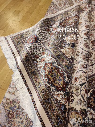 Ковер Иран шелк Qum модал медальон Кум