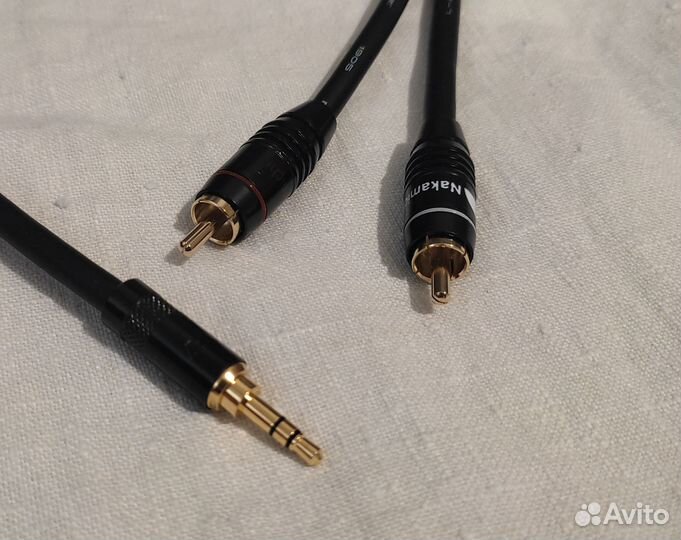 Межблочный Jack3.5 - 2RCA, AUX кабель Nakamichi