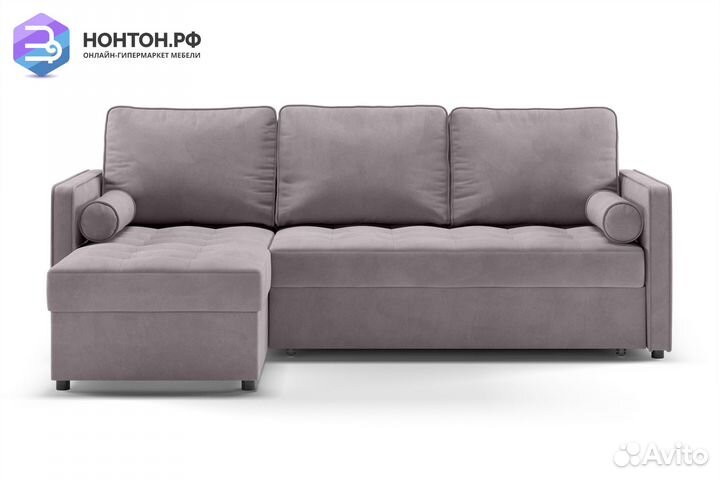 Диван угловой тик-так Модо серо-бежевый