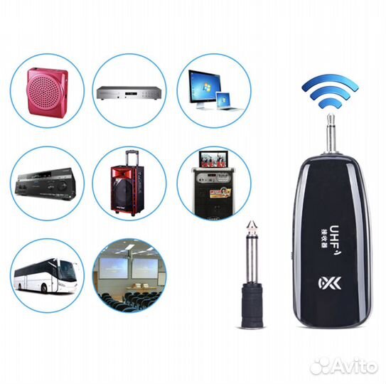 Беспроводной радио микрофон гарнитура UHF до 80м