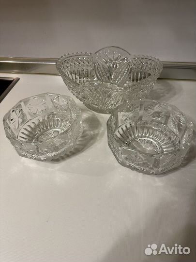 Конфетница салатник хрусталь СССР