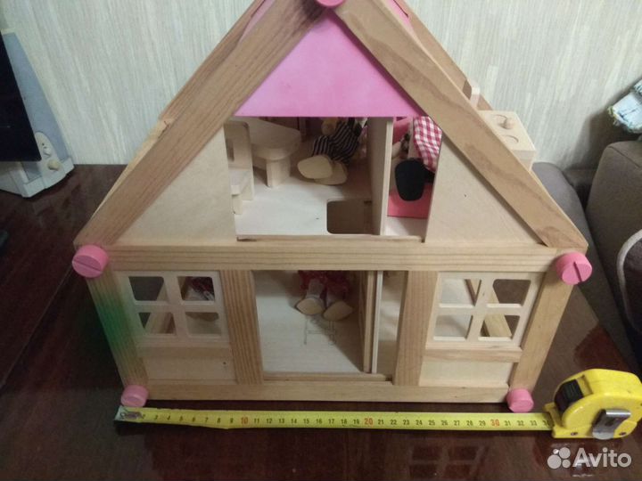 Домик кукольный, качель, кроватка