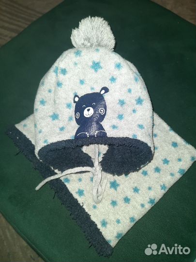 Комплект шапка и снуд для мальчика