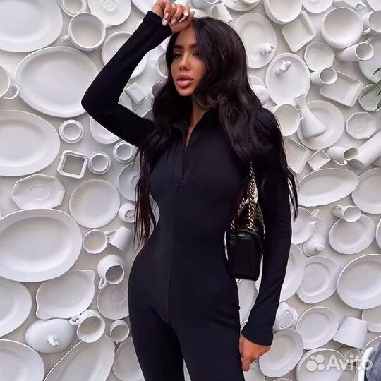 Комбинезон клеш на молнии