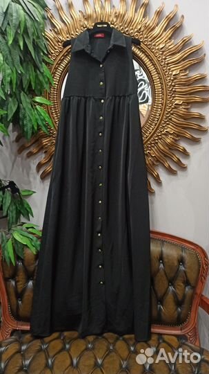 Сарафан 46-48 длинный черный balliza италия