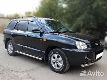 Пороги d-60 Hyundai Santa Fe Classic