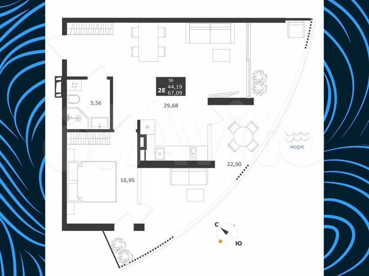 Апартаменты-студия, 30,9 м², 8/14 эт.