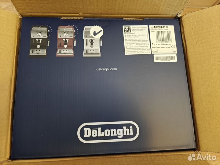 Кофеварка delonghi ecp 33.21.W белая новая