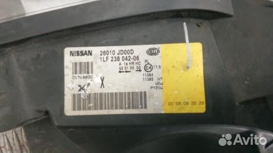 Фара правая nissan qashqai J10 (LEA09MU01)