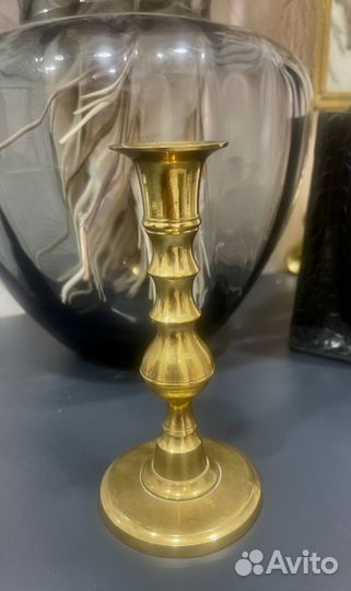 Подсвечник антикварный,латунь
