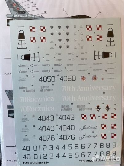 1/48 Techmod декаль на F-16 block 52