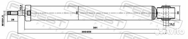 Амортизатор задний febest, 10651967R