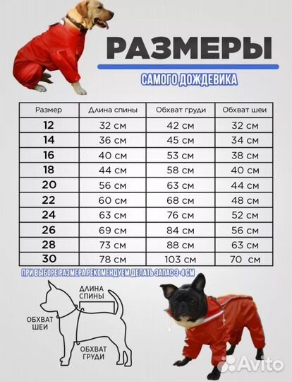 Дождевик для собаки