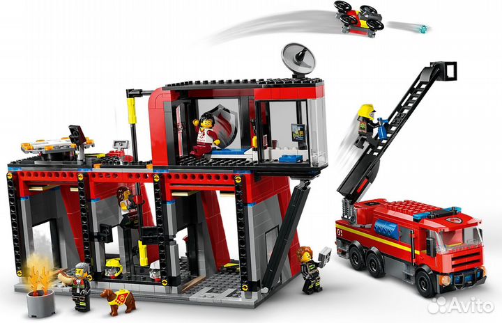 Lego City 60414 Пожарная часть с пожарной машиной