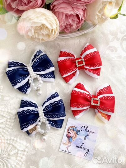 Школьные бантики ручной работы
