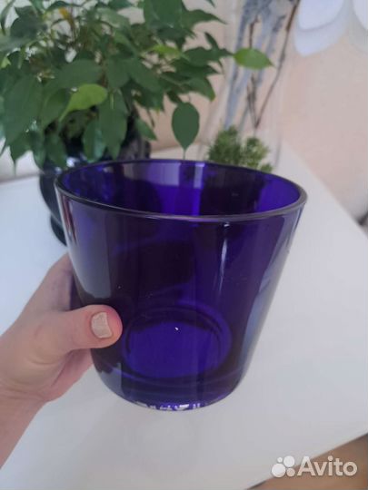 Кашпо стеклянное