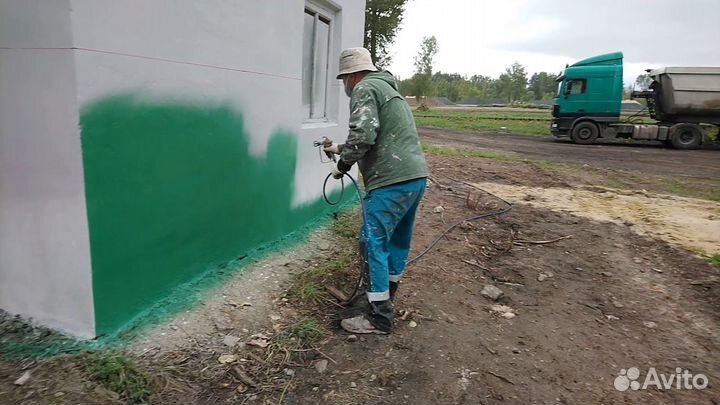 Безвоздушная покраска стен, потолков