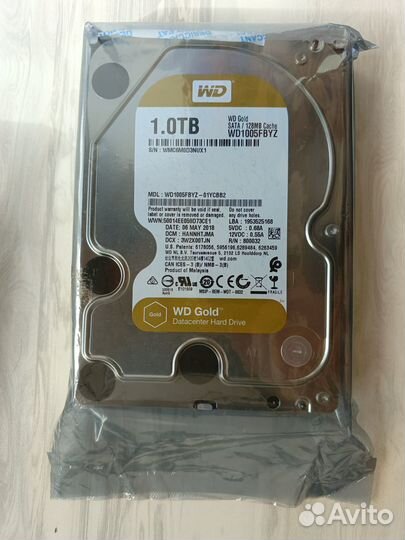 Жесткий диск Western Digital Gold 1Tb 2Tb
