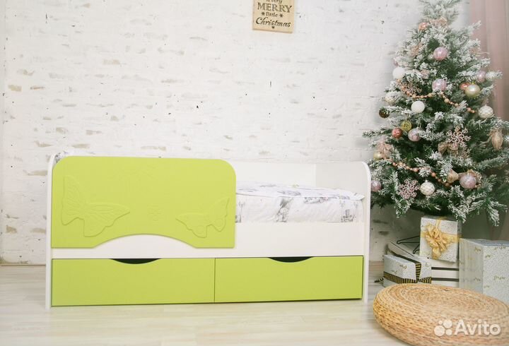 Детская Кровать Бабочка, мдф Софт