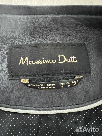 Massimo dutti куртка кожаная