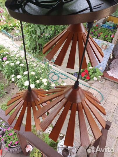 Люстра трехрожковая + бра