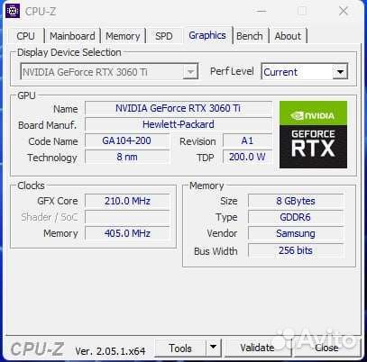 Видеокарта RTX 3060 ti