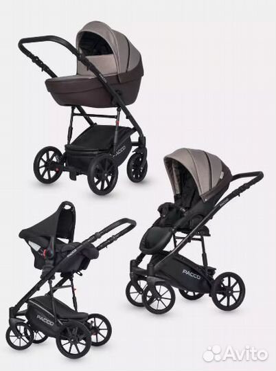 Коляска Riko Pacco 3 в 1 Mocca. Новые в упаковках