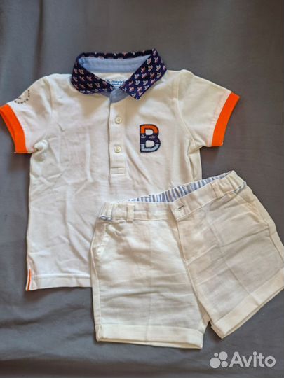 Футболка поло и шорты mayoral 6-9 месяцев 74 см