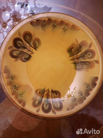 Блюдо декоративное керамика зик Конаково,26см