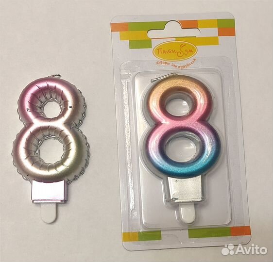 Свеча цифра 8 новая