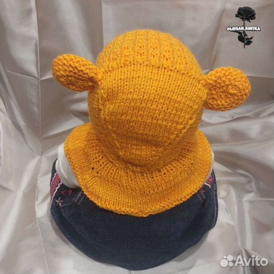 Шапочка-шлем вязанный