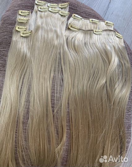 Накладные волосы на заколках