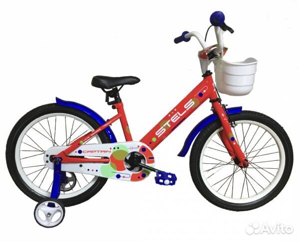 Велосипед детский Captain Stels 18д. неоно-красный