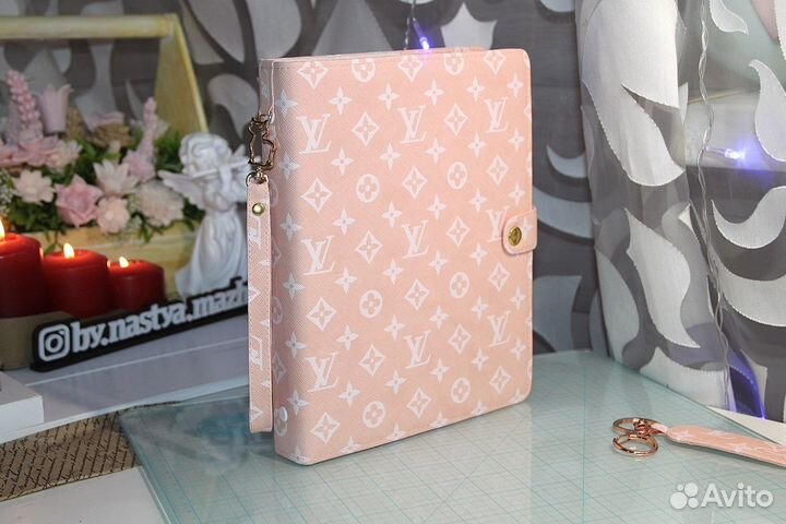 Персиковый Ежедневник Louis Vuitton (ручнаяработа)