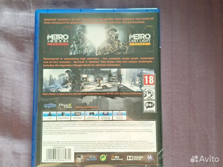 Диск Metro redux на ps 4