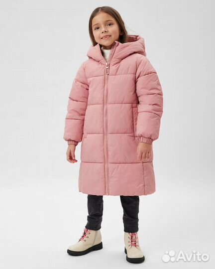 Пуховик зимний для девочки 110 116 122
