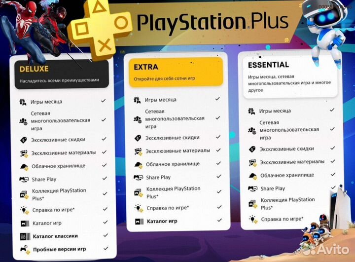 Подписка ps plus delux Украина ps5 ps4 (Арт.98644)