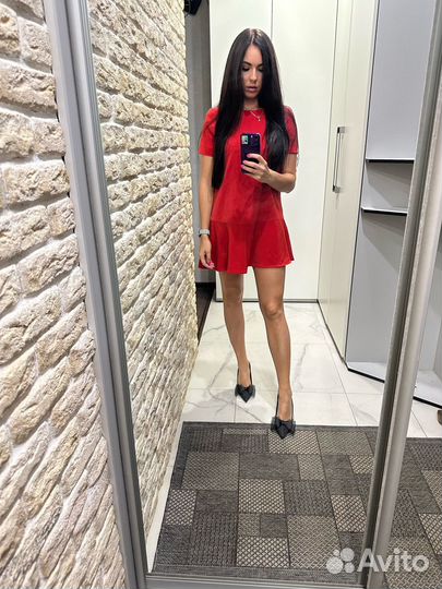 Платье mango красное