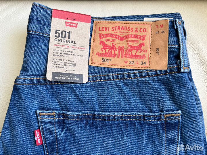 Джинсы Levi's 501-193 Original 100 cotton 32x34