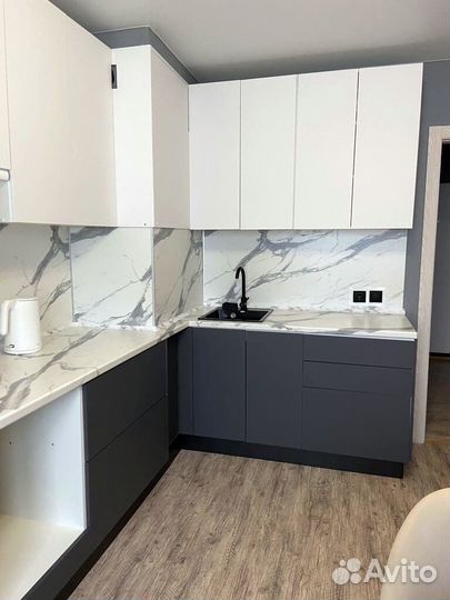 Кухня серая модульная новая