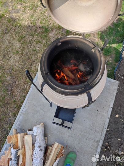 Тандыр «Гектор» с откидной крышкой дровяной